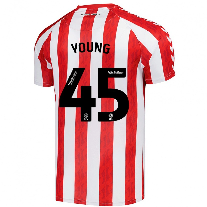 Danxen Enfant Maillot Matthew Young #45 Rouge Blanc Tenues Domicile 2024/25 T-Shirt