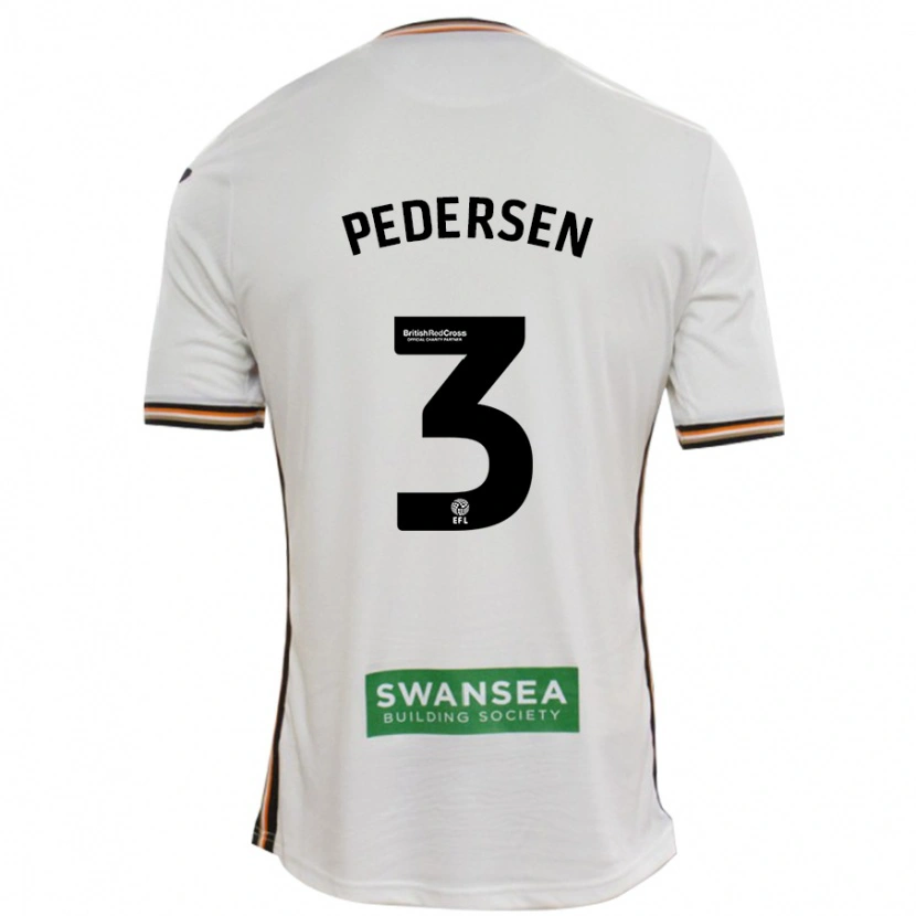 Danxen Enfant Maillot Kristian Pedersen #3 Blanc Tenues Domicile 2024/25 T-Shirt