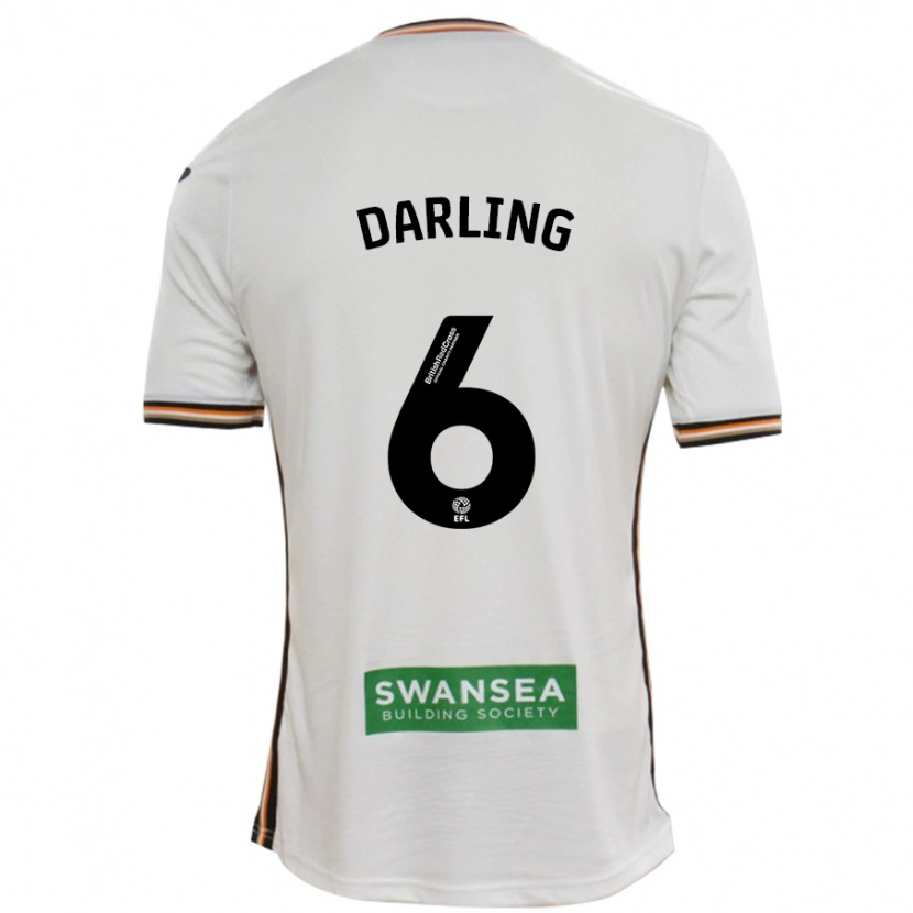 Danxen Enfant Maillot Harry Darling #6 Blanc Tenues Domicile 2024/25 T-Shirt