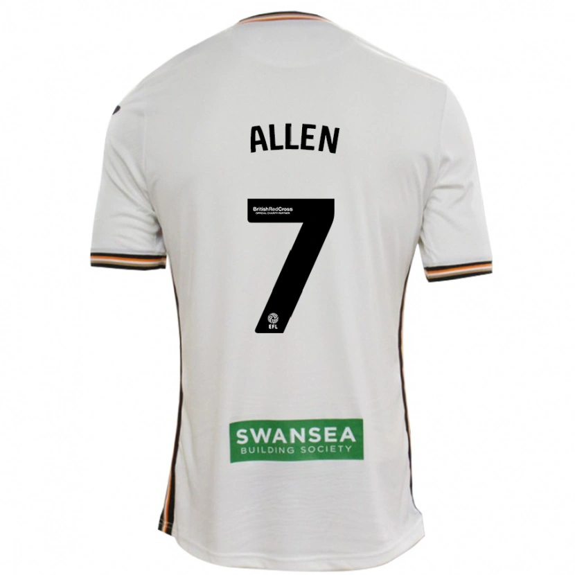 Danxen Enfant Maillot Joe Allen #7 Blanc Tenues Domicile 2024/25 T-Shirt