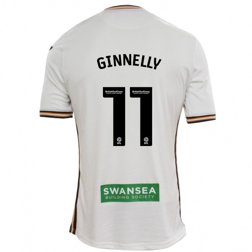 Danxen Enfant Maillot Josh Ginnelly #11 Blanc Tenues Domicile 2024/25 T-Shirt