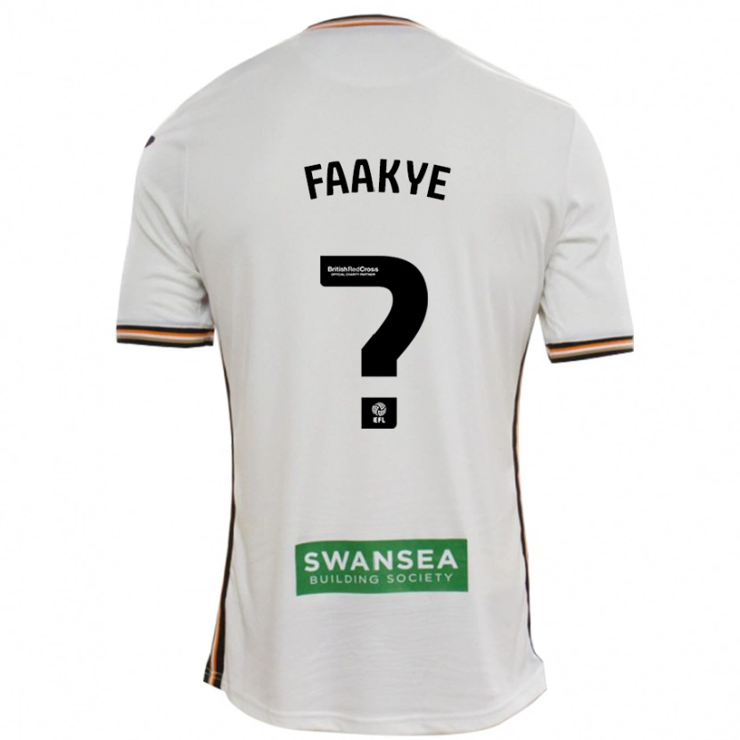 Danxen Enfant Maillot Richard Faakye #0 Blanc Tenues Domicile 2024/25 T-Shirt