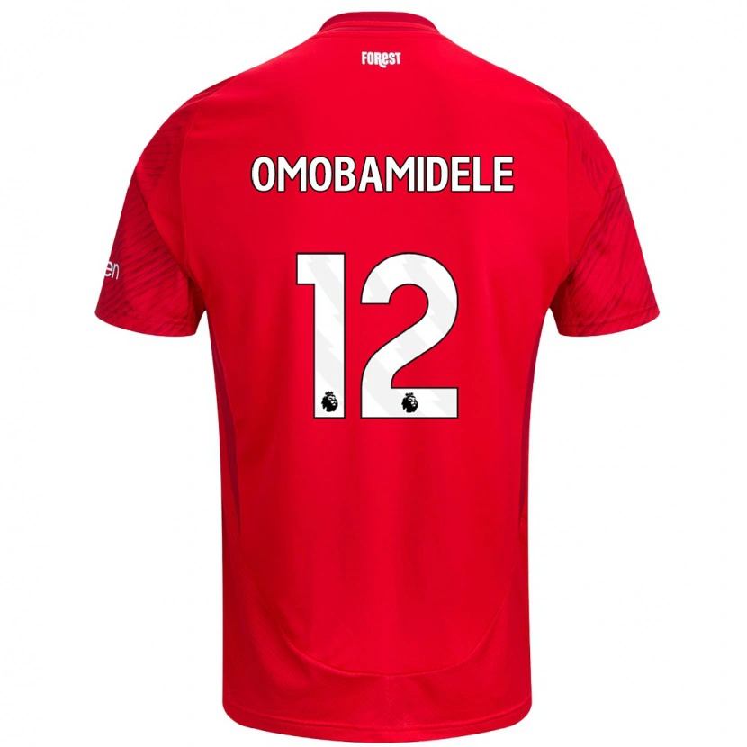 Danxen Enfant Maillot Andrew Omobamidele #12 Rouge Blanc Tenues Domicile 2024/25 T-Shirt