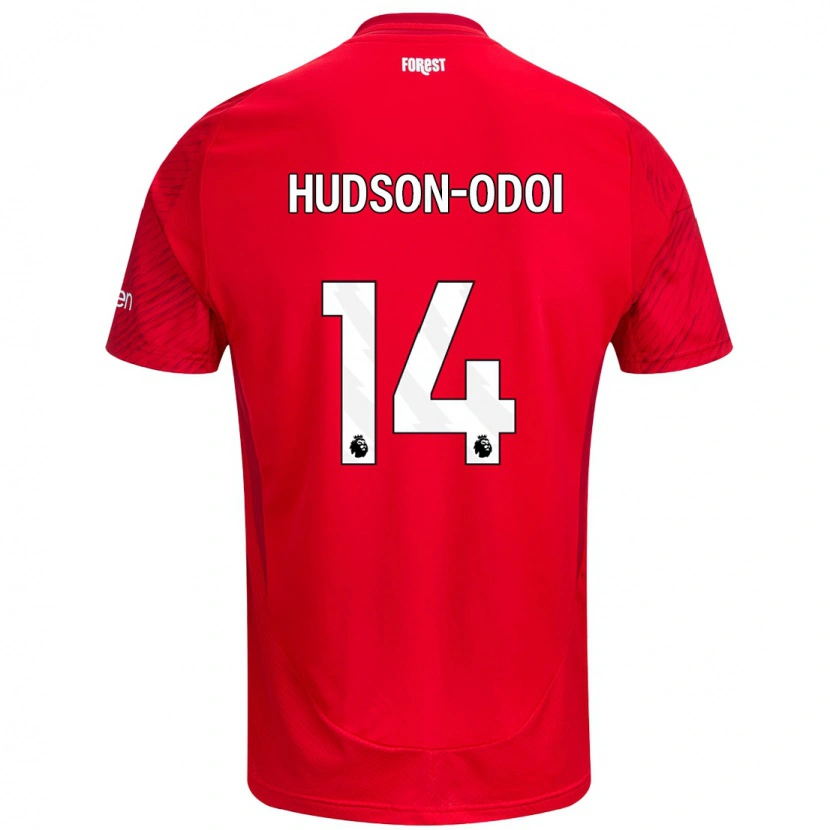 Danxen Enfant Maillot Callum Hudson-Odoi #14 Rouge Blanc Tenues Domicile 2024/25 T-Shirt