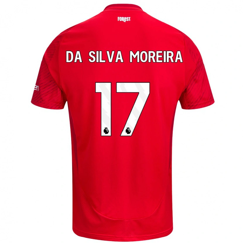 Danxen Enfant Maillot Eric Da Silva Moreira #17 Rouge Blanc Tenues Domicile 2024/25 T-Shirt