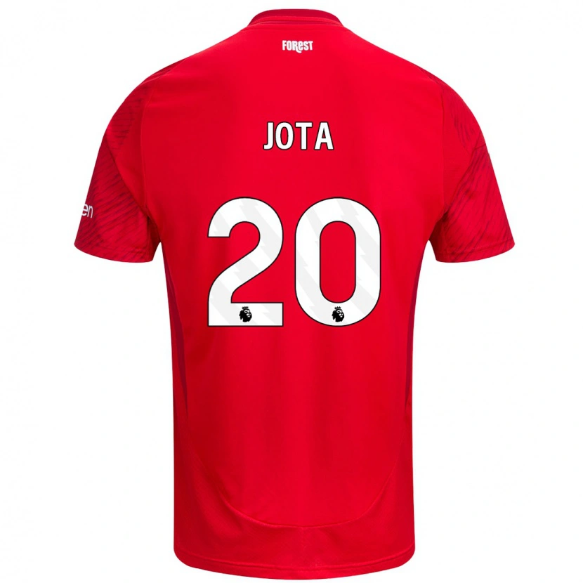 Danxen Enfant Maillot Jota Silva #20 Rouge Blanc Tenues Domicile 2024/25 T-Shirt