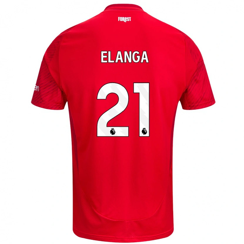 Danxen Enfant Maillot Anthony Elanga #21 Rouge Blanc Tenues Domicile 2024/25 T-Shirt