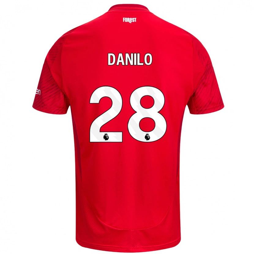 Danxen Enfant Maillot Danilo #28 Rouge Blanc Tenues Domicile 2024/25 T-Shirt