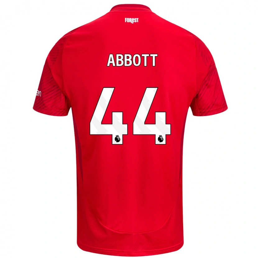 Danxen Enfant Maillot Zach Abbott #44 Rouge Blanc Tenues Domicile 2024/25 T-Shirt