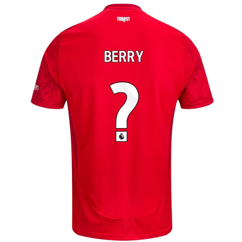 Danxen Enfant Maillot Adam Berry #0 Rouge Blanc Tenues Domicile 2024/25 T-Shirt