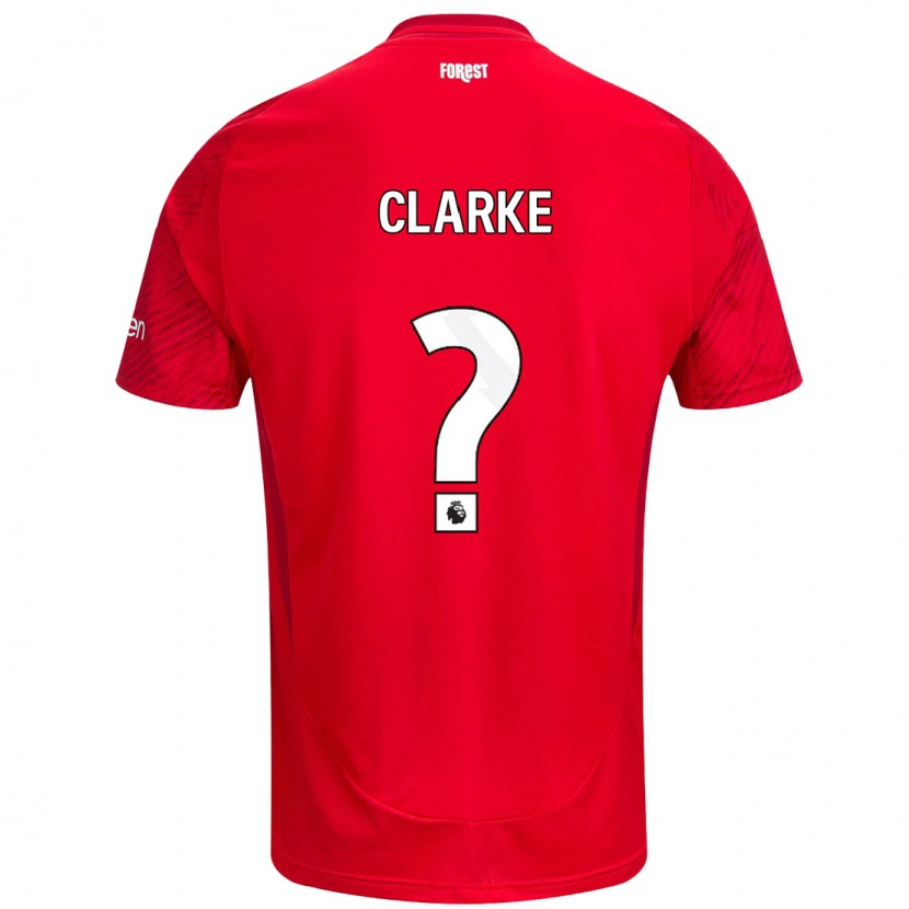 Danxen Enfant Maillot Kristian Clarke #0 Rouge Blanc Tenues Domicile 2024/25 T-Shirt