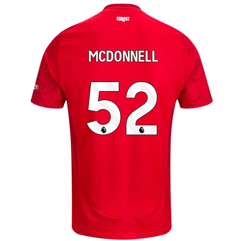 Danxen Enfant Maillot Jamie Mcdonnell #52 Rouge Blanc Tenues Domicile 2024/25 T-Shirt