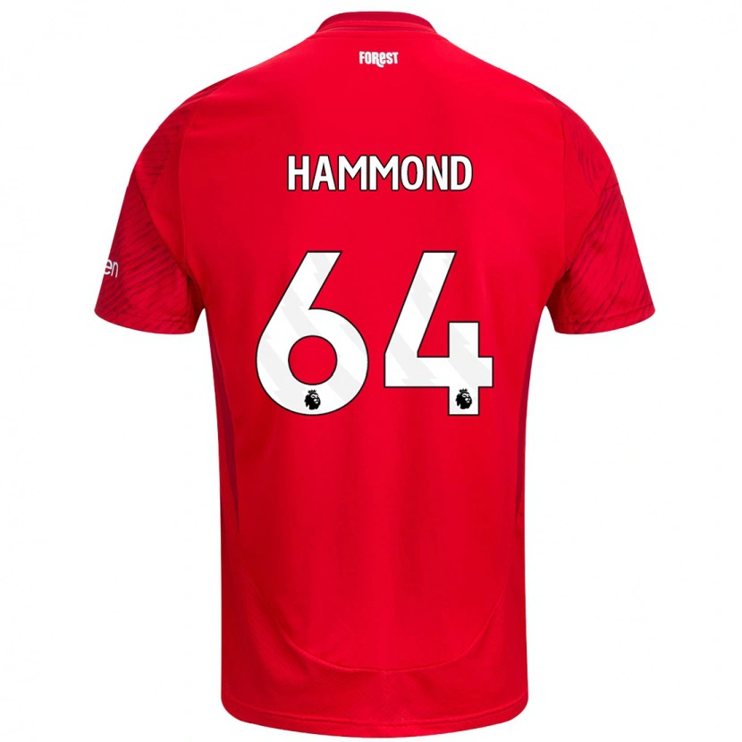 Danxen Enfant Maillot Ben Hammond #64 Rouge Blanc Tenues Domicile 2024/25 T-Shirt