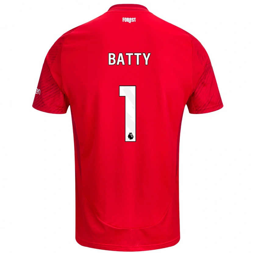 Danxen Enfant Maillot Emily Batty #1 Rouge Blanc Tenues Domicile 2024/25 T-Shirt