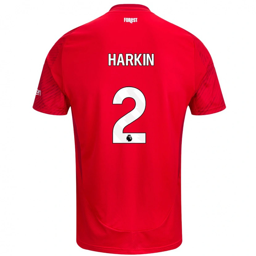 Danxen Enfant Maillot Lyndsey Harkin #2 Rouge Blanc Tenues Domicile 2024/25 T-Shirt