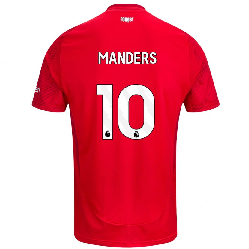 Danxen Enfant Maillot Holly Manders #10 Rouge Blanc Tenues Domicile 2024/25 T-Shirt