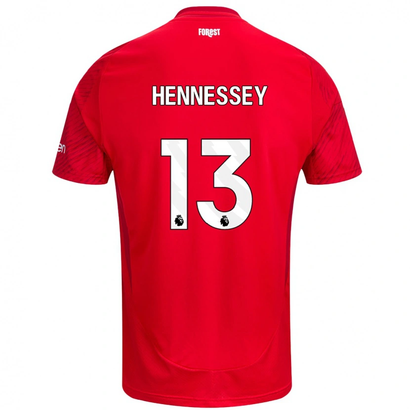 Danxen Enfant Maillot Wayne Hennessey #13 Rouge Blanc Tenues Domicile 2024/25 T-Shirt