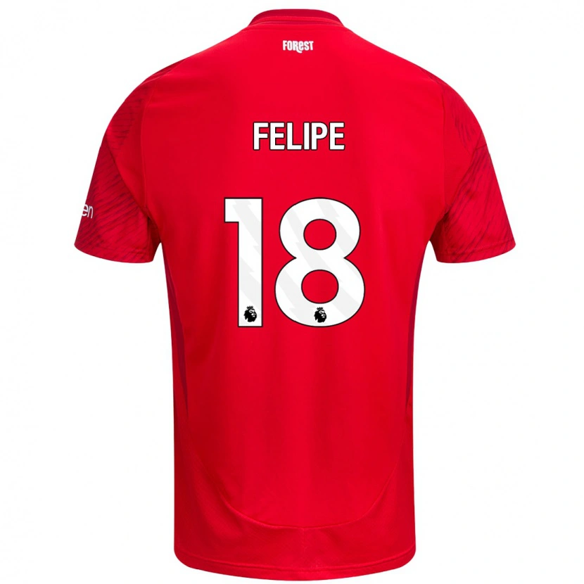 Danxen Enfant Maillot Felipe #18 Rouge Blanc Tenues Domicile 2024/25 T-Shirt