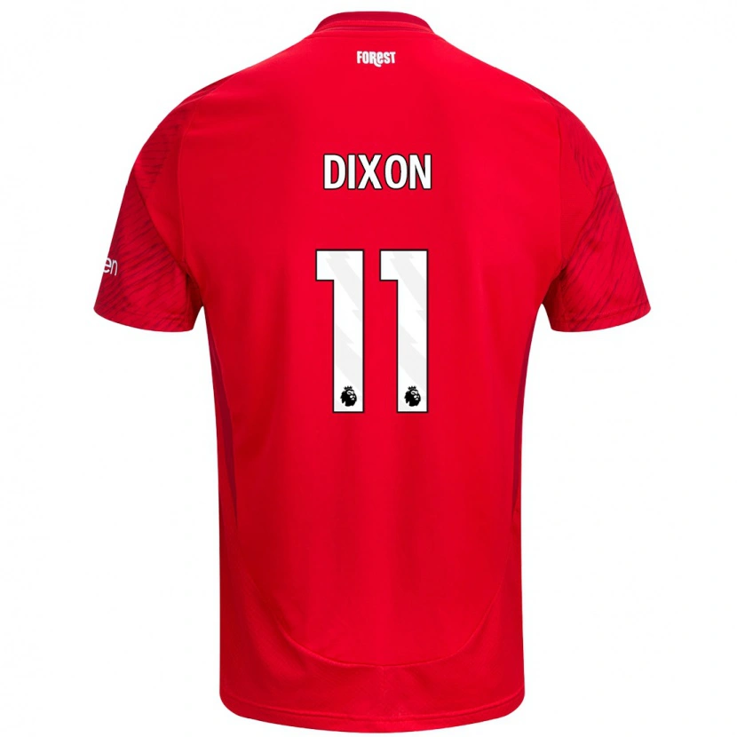 Danxen Enfant Maillot Chloe Dixon #11 Rouge Blanc Tenues Domicile 2024/25 T-Shirt