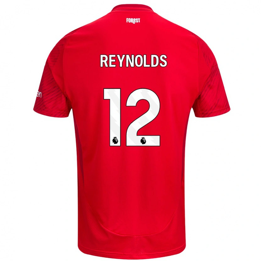 Danxen Enfant Maillot Niamh Reynolds #12 Rouge Blanc Tenues Domicile 2024/25 T-Shirt