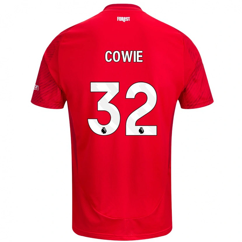 Danxen Enfant Maillot Abi Cowie #32 Rouge Blanc Tenues Domicile 2024/25 T-Shirt