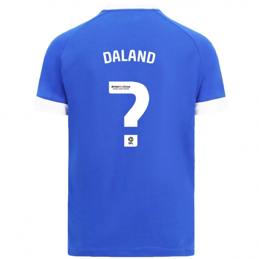 Danxen Enfant Maillot Jesper Daland #0 Bleu Ciel Tenues Domicile 2024/25 T-Shirt