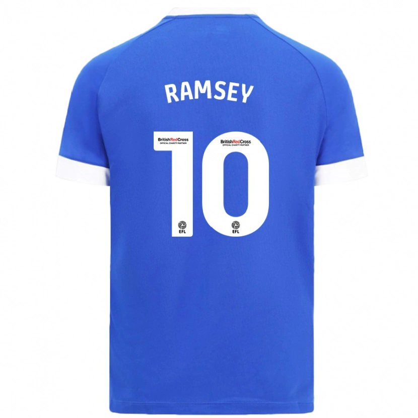 Danxen Enfant Maillot Aaron Ramsey #10 Bleu Ciel Tenues Domicile 2024/25 T-Shirt