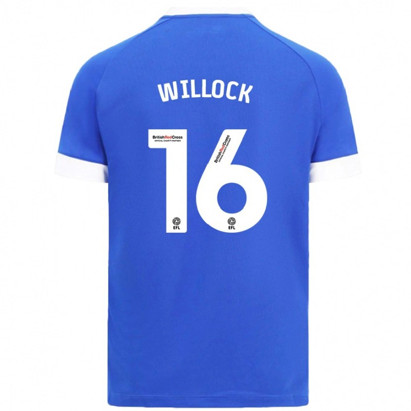 Danxen Enfant Maillot Chris Willock #16 Bleu Ciel Tenues Domicile 2024/25 T-Shirt