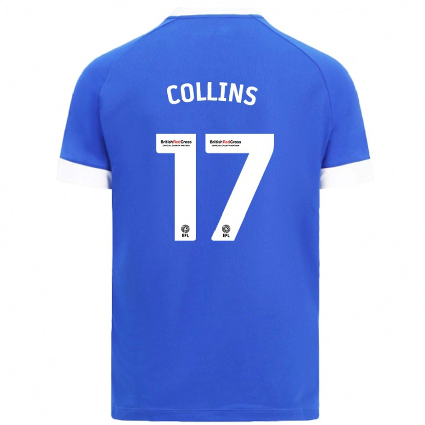 Danxen Enfant Maillot Jamilu Collins #17 Bleu Ciel Tenues Domicile 2024/25 T-Shirt