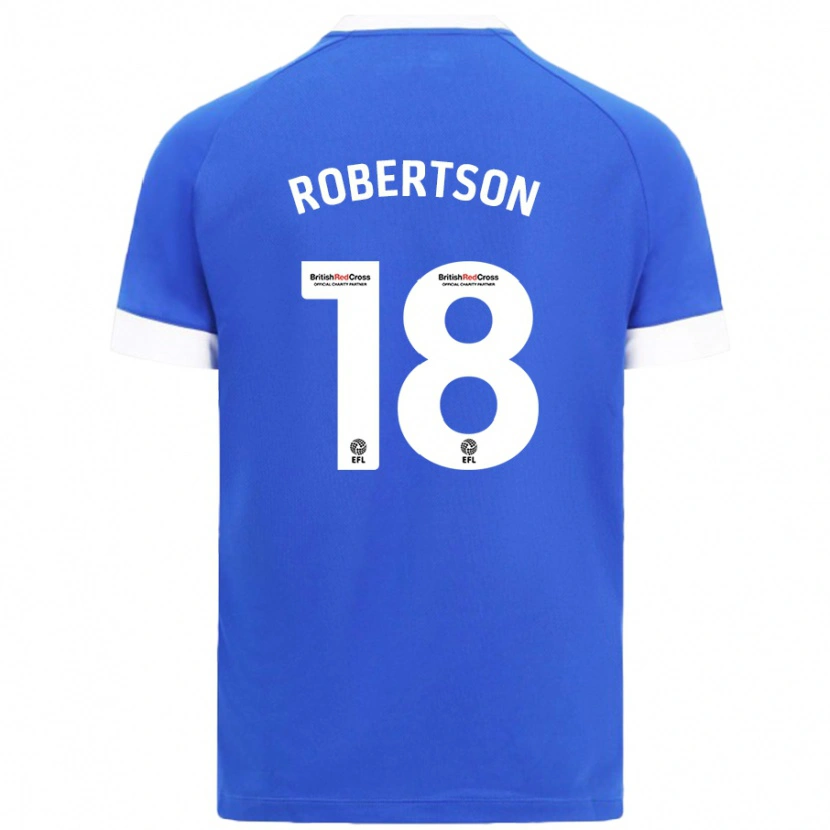 Danxen Enfant Maillot Alex Robertson #18 Bleu Ciel Tenues Domicile 2024/25 T-Shirt