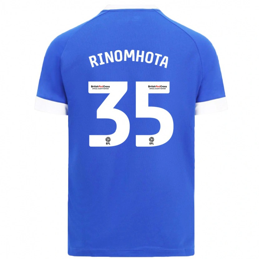 Danxen Enfant Maillot Andy Rinomhota #35 Bleu Ciel Tenues Domicile 2024/25 T-Shirt