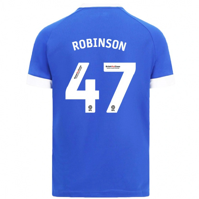 Danxen Enfant Maillot Callum Robinson #47 Bleu Ciel Tenues Domicile 2024/25 T-Shirt