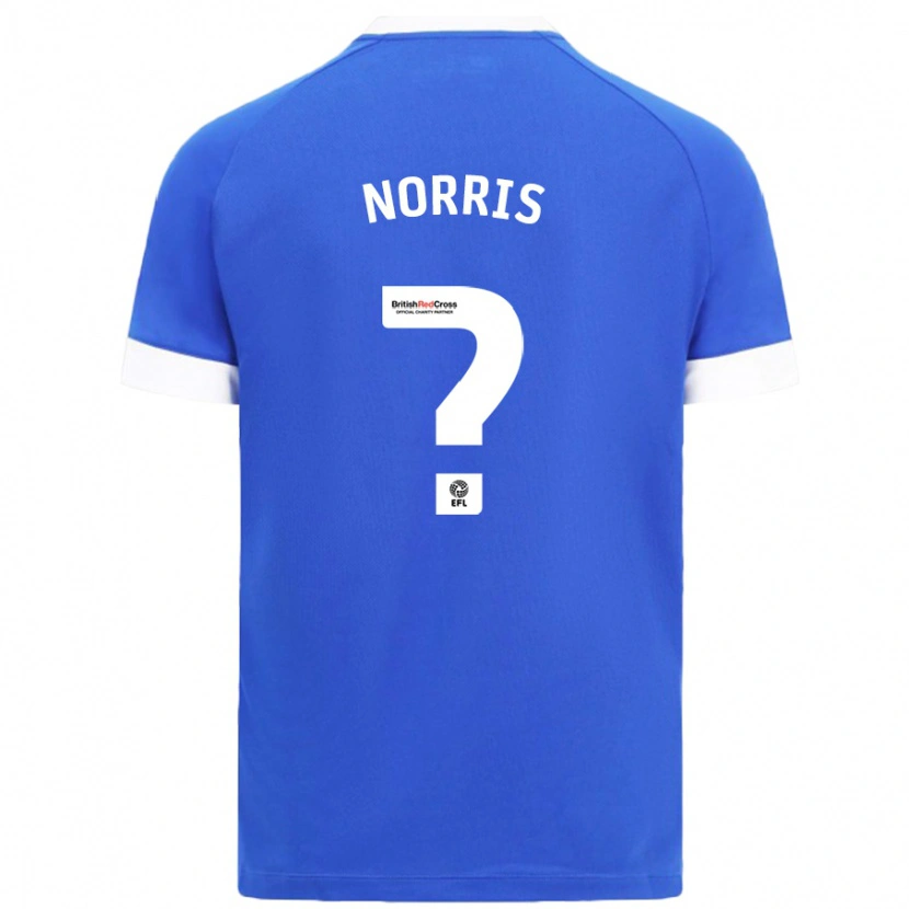 Danxen Enfant Maillot Jacob Norris #0 Bleu Ciel Tenues Domicile 2024/25 T-Shirt