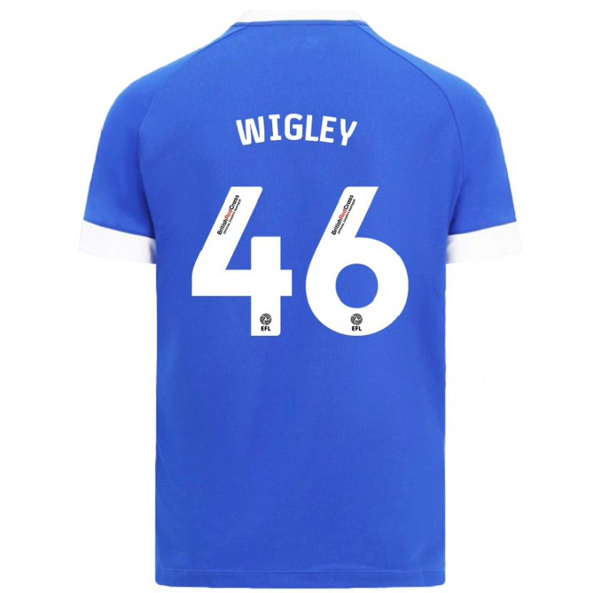 Danxen Enfant Maillot Morgan Wigley #46 Bleu Ciel Tenues Domicile 2024/25 T-Shirt