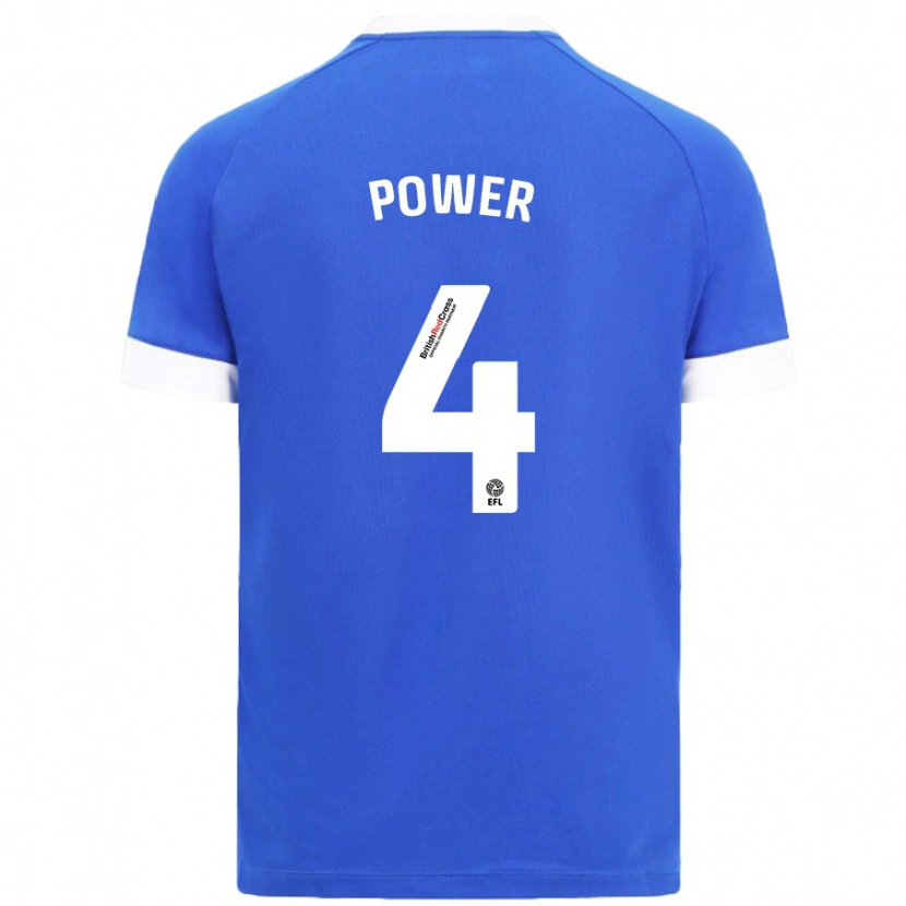 Danxen Enfant Maillot Hannah Power #4 Bleu Ciel Tenues Domicile 2024/25 T-Shirt