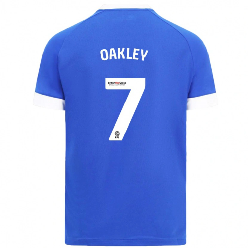 Danxen Enfant Maillot Rhianne Oakley #7 Bleu Ciel Tenues Domicile 2024/25 T-Shirt