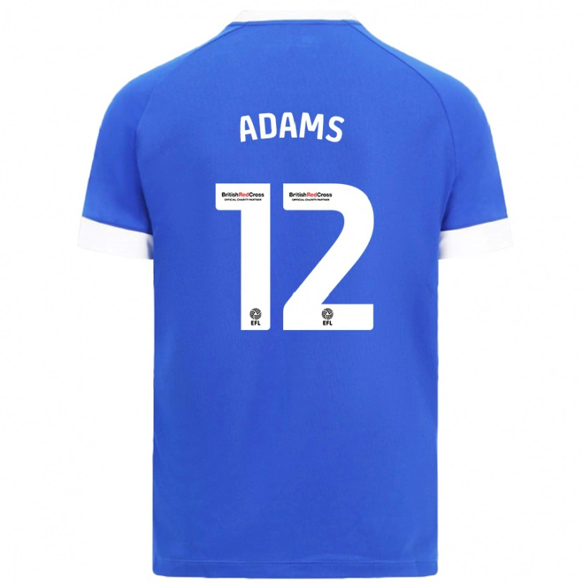 Danxen Enfant Maillot Kelly Adams #12 Bleu Ciel Tenues Domicile 2024/25 T-Shirt