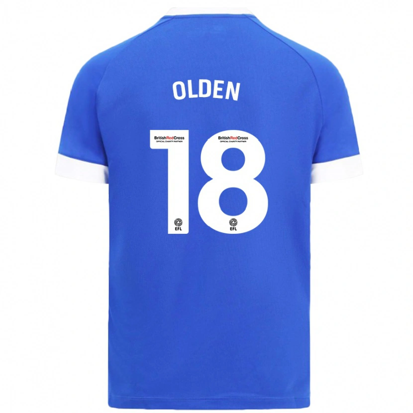 Danxen Enfant Maillot Mackenzie Olden #18 Bleu Ciel Tenues Domicile 2024/25 T-Shirt