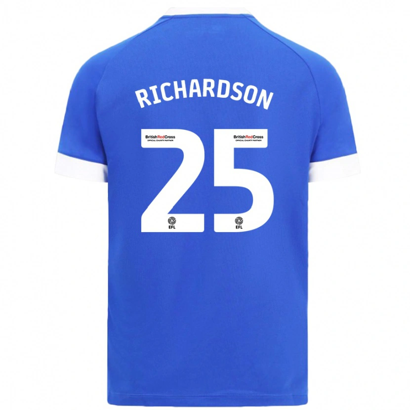 Danxen Enfant Maillot Tija Richardson #25 Bleu Ciel Tenues Domicile 2024/25 T-Shirt