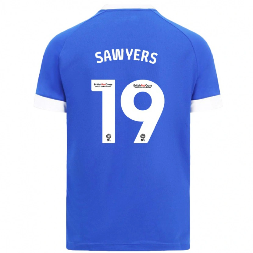 Danxen Enfant Maillot Romaine Sawyers #19 Bleu Ciel Tenues Domicile 2024/25 T-Shirt