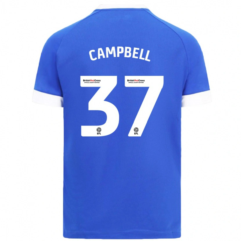 Danxen Enfant Maillot Vontae Daley-Campbell #37 Bleu Ciel Tenues Domicile 2024/25 T-Shirt