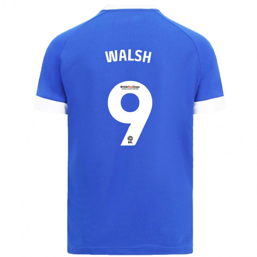 Danxen Enfant Maillot Catherine Walsh #9 Bleu Ciel Tenues Domicile 2024/25 T-Shirt