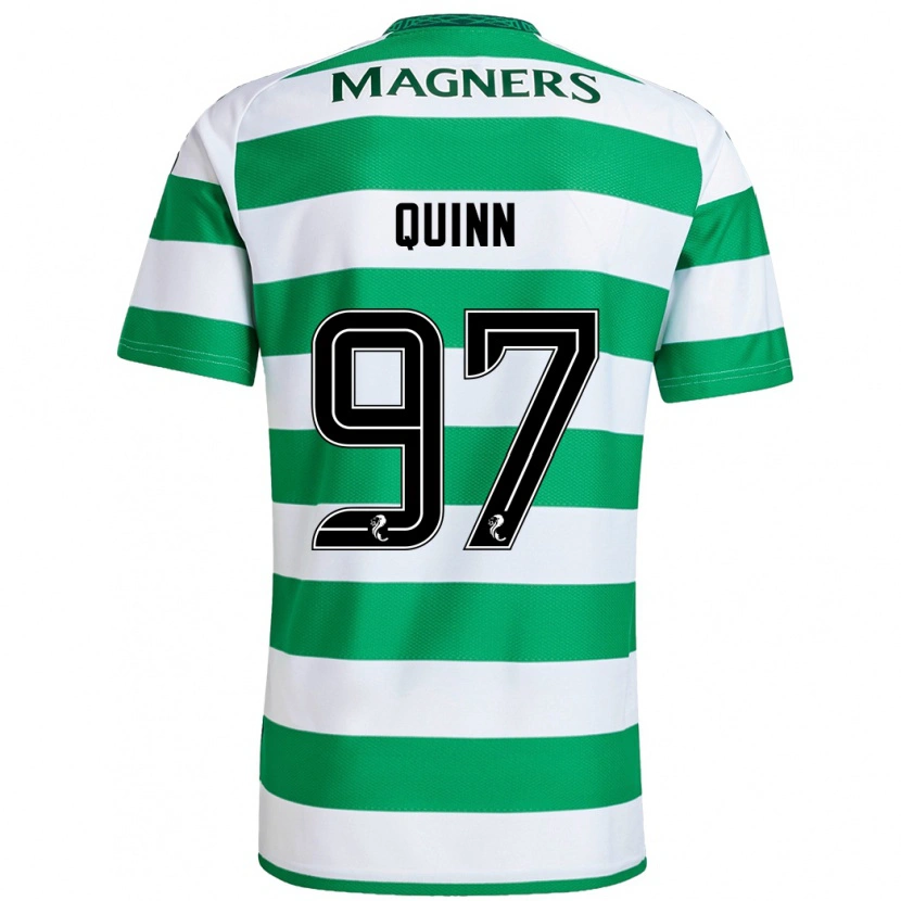 Danxen Enfant Maillot Ben Quinn #97 Vert Blanc Tenues Domicile 2024/25 T-Shirt