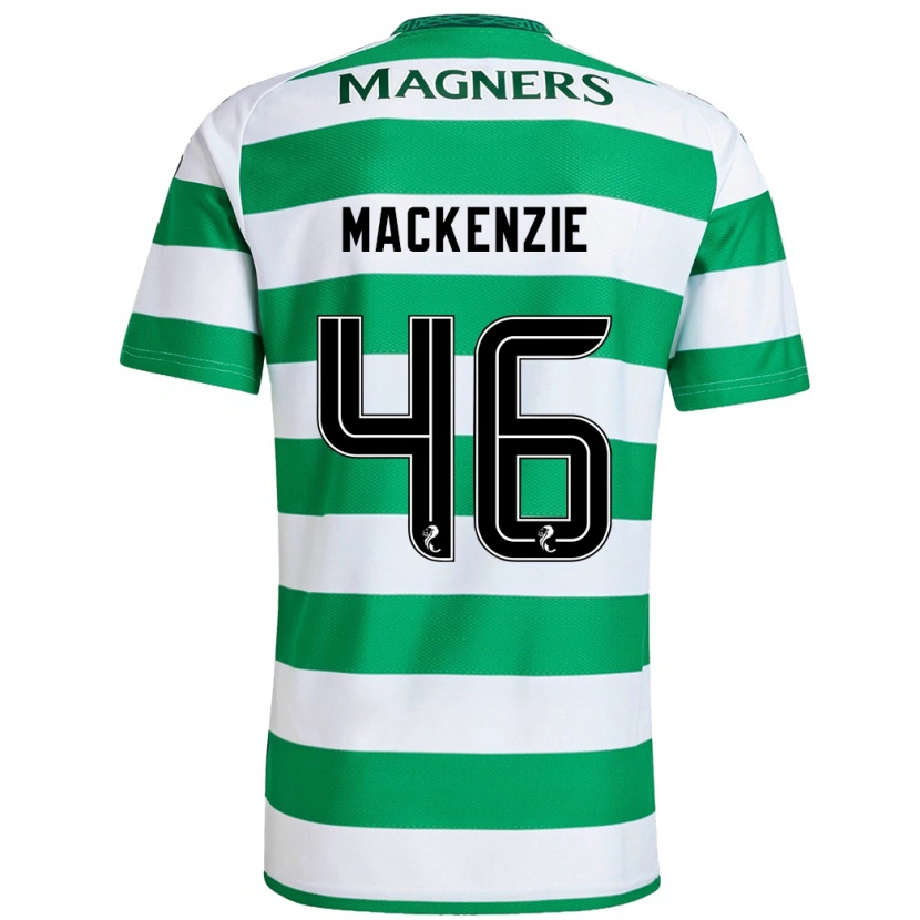 Danxen Enfant Maillot Magnus Mackenzie #46 Vert Blanc Tenues Domicile 2024/25 T-Shirt