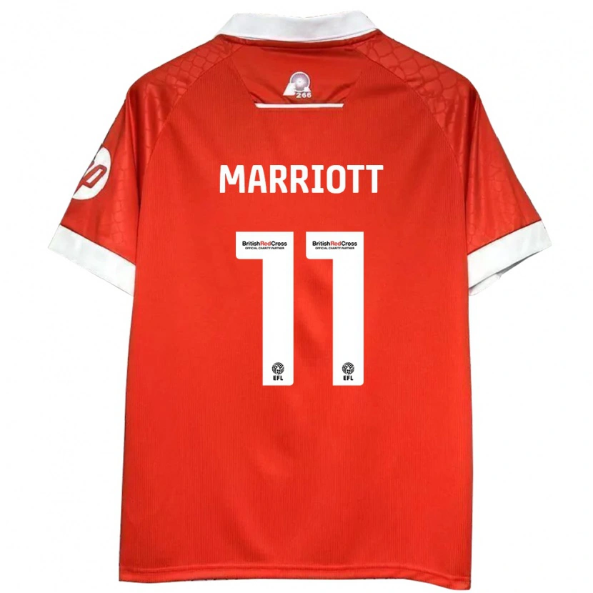 Danxen Enfant Maillot Jack Marriott #11 Rouge Blanc Tenues Domicile 2024/25 T-Shirt