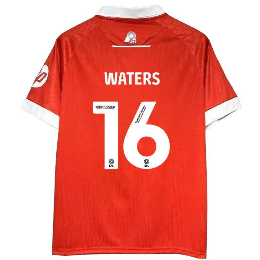 Danxen Enfant Maillot Billy Waters #16 Rouge Blanc Tenues Domicile 2024/25 T-Shirt