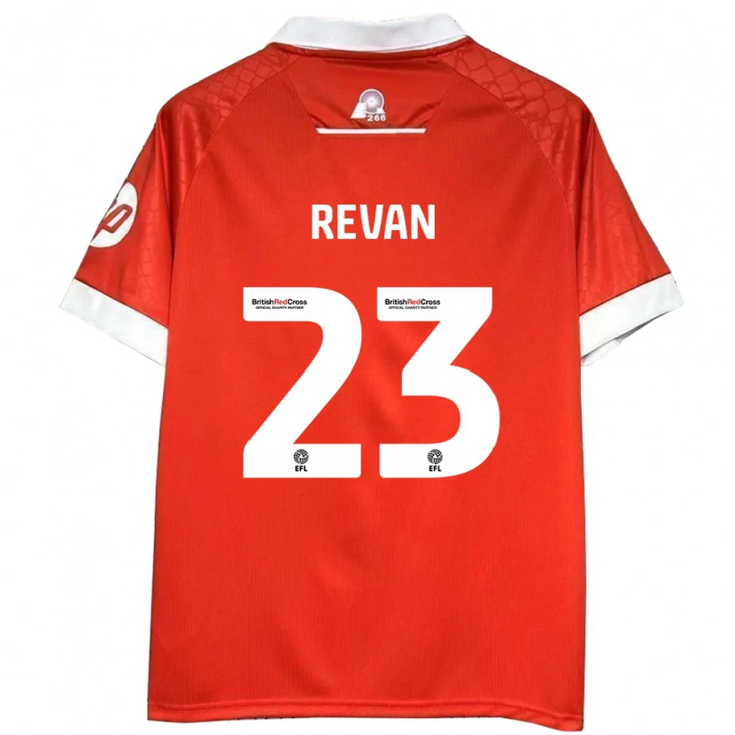 Danxen Enfant Maillot Sebastian Revan #23 Rouge Blanc Tenues Domicile 2024/25 T-Shirt