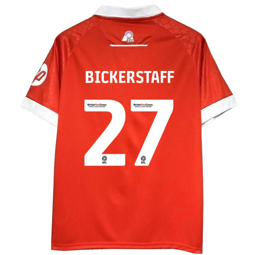 Danxen Enfant Maillot Jake Bickerstaff #27 Rouge Blanc Tenues Domicile 2024/25 T-Shirt