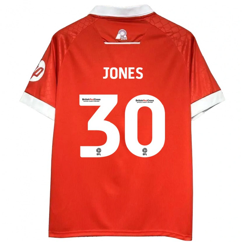 Danxen Enfant Maillot James Jones #30 Rouge Blanc Tenues Domicile 2024/25 T-Shirt