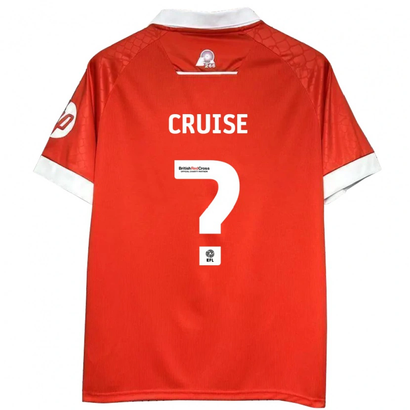 Danxen Enfant Maillot George Cruise #0 Rouge Blanc Tenues Domicile 2024/25 T-Shirt